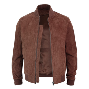 Premium Men's Vintage Winter <b>Leather</b> <b>Jacket</b> Thick <b>Leather</b> Stand Collar Embroidered Crocheted Weaving Technics Windproof - Product Image 5