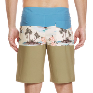Shorts mi-longs pour hommes en Spandex et Polyester, légers, à cordon de serrage, taille mi-haute, unis, avec logo frontal effet usé, tricotés, séchage rapide et respirants - Product Image 2