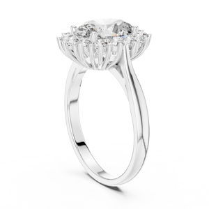 Anillo Solitario con Corte Ovalado de Diamante Cultivado en Laboratorio, Engastado en Oro Blanco de 18 Quilates, Certificado, para Fiestas, Bodas, Uso Diario, Regalo de Lujo para Mujer - Product Image 2