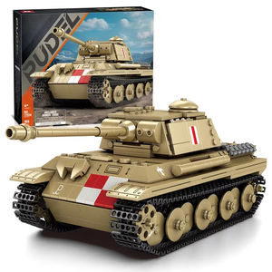 Nuevo Modelo de Tanque a Escala 1:23, Bloques de Construcción, Ladrillos de la Segunda Guerra Mundial, Juguetes Militares para Niños, Regalos de Navidad para Niños y Adultos, 969 Piezas, Juguete Creativo - Product Image 1