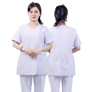 <b>Japanese</b> Cotton Surgical Woman Doctor Nurse Suit New Style Spa Uniform for Women Wholesale Short Length OEM/ODM Low MOQ - Product Image 5