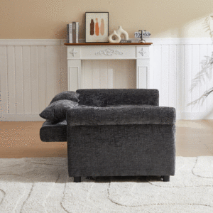 Divano Letto Moderno in Tessuto Chenille da 148 cm, con Schienale Regolabile e Design Classico, Grande Divano Imbottito Convertibile - Product Image 5