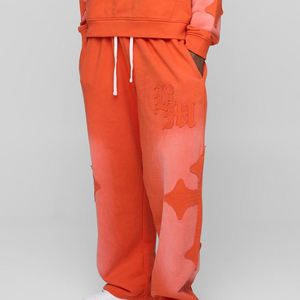 Sudadera con Capucha de Forro Polar Vintage para Hombre, 100% Algodón, de Alta Calidad, Gruesa, con Apliques Cruzados Bordados y Efecto Lavado, Ideal para Invierno - Product Image 4