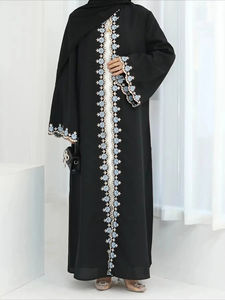 Abaya carrée en coton pour femmes musulmanes, personnalisée, unie ou imprimée, de créateur, pour femmes, foulard de luxe pour femmes - Product Image 5