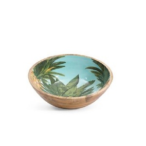 Tazón de Servir de Madera de Acacia con Acabado Esmaltado, Tazón Decorativo para Frutas, Apto para Alimentos, Tazón para Ensaladas, Tazón para Aperitivos Natural, Elegante y Rústico - Product Image 2