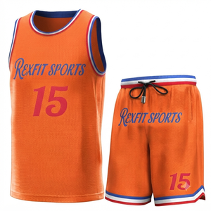 Conjunto de Camiseta y Pantalones Cortos de Baloncesto Rexfit Sports, Uniforme de Malla Sublimada, Transpirable, Unisex, para Adultos, Ropa de Equipo 15 - Product Image 2