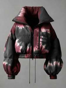 CLOVIX SPORTS Customized Color Quilted <b>Jacket</b> Man Winter Hooded Regular <b>Sleeve</b> Thick Polyester Zipper Closure <b>Short</b> Length - Product Image 2