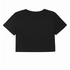 เสื้อครอปท็อปแฟชั่นผู้หญิง สีตามสั่ง แขนสั้น ผ้าฝ้าย ใส่ได้ทุกฤดู ทุกขนาด มีจำหน่าย - Product Image 5