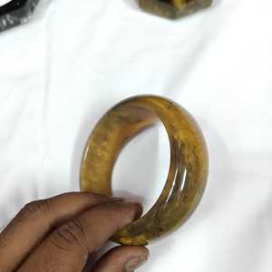 Brazalete Clásico de Cuerno con Patrón de Ágata, Joyería de Moda Unisex, Forma Redonda, Color Sólido, Material Natural - Product Image 5