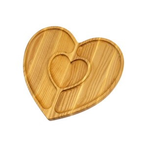 Vassoio di Servizio a Forma di Cuore in Legno di Acacia, Set Regalo per <span class=keywords><strong>San</strong></span> <span class=keywords><strong>Valentino</strong></span>, Piatto per Alimenti, Formaggi, Frutta e Salumi - Product Image 1