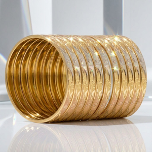 กำไลข้อมือ ORO-Z ลายสลักสามสี สำหรับผู้หญิง เครื่องประดับแฟชั่น อุปกรณ์เสริมสุดอินเทรนด์ - Product Image 2