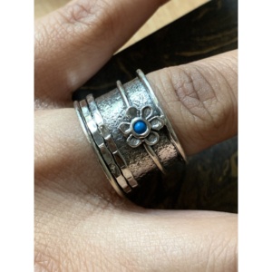 <b>Turquoise</b> Flower Fashion <b>Ring</b> (9.2 Grams) - Product Image 1