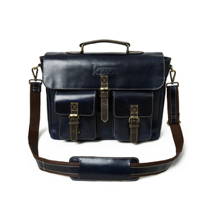 Elegante Maletín para Portátil de Cuero Genuino para Profesionales de Oficina y Reuniones de Negocios - Product Image 1