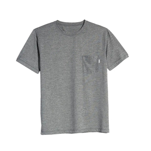 Men's Gray Crew Neck Short Sleeve <b>T</b>-<b>Shirt</b> Breathable Lightweight 220g Solid Color Regular Fit All Seasons Apparel - Product Image 4