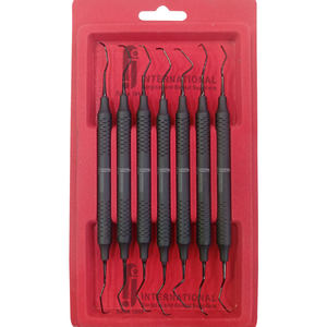 Curetas Periodontales Manuales Ergonómicas de Grado Premium Gracey, Instrumentos Dentales de Doble Extremo para Raspado, Juego de 7 Piezas Clase I con Recubrimiento Negro - Product Image 2
