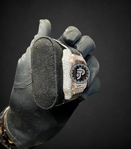 Iced Out Stainless Steel <b>Watch</b> Moissanite <b>Diamond</b> Hip Hop Men Wristwatch Black Dial <b>Diamond</b> Bezel Bling Luxury Fashion Timepiece - Product Image 2