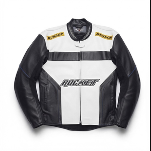 Men’s Ramaha Cowhide Leather <b>Racing</b> <b>Jacket</b>/Chaqueta MotoCP Style CE Level 2 Armor Motorcycle Track Riding Protective Gear CE - Product Image 1