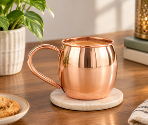 Mug à bière Moscow Mule en cuivre pur, artisanal, de qualité supérieure, poli brillant, avec poignée, anti-fuite, sans danger pour les aliments, de la marque Metal Marque Hot. - Product Image 1