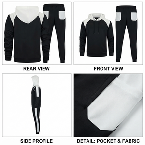 Conjunto de Sudadera con Capucha y Pantalones de Felpa Unisex de Color Personalizado, 100% para Hombre, Ropa Deportiva Casual y Elegante - Product Image 5