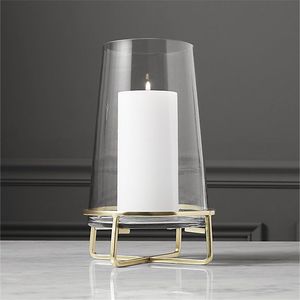 Designer Metal And Glass <b>Hurricane</b> Candle Holder Premium Quality Decorative <b>Lantern</b> For Luxury Interior Styling Collection - Product Image 3