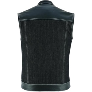 Custom <b>Men's</b> Genuine Leather Motorcycle Club <b>Vest</b> Quilted Biker Riding Waistcoat Premium Cowhide Leather Zip <b>Vest</b> - Product Image 2