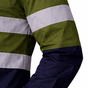 Chemise de travail professionnelle de sécurité, réfléchissante, haute visibilité, en coton respirant, durable, uniforme de protection industrielle pour la construction - Product Image 5