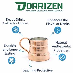 Taza Moscow Mule Personalizada de Primera Calidad, Taza de Cobre Hecha a Mano, Vaso de Cobre para Bebidas, Taza de Cobre para Cócteles para Bar, Hogar y Cocina - Product Image 5