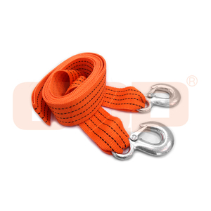Corde de remorquage robuste pour voiture 2000 kg, sangle de remorquage en polyester 50 mm * 3,5 m avec crochets, sangle de récupération d'urgence 2 tonnes pour véhicule de passagers - Product Image 1