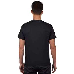 Camiseta de Algodón Gris para Hombre, Corte Regular, Cuello Redondo, Manga Corta, Color Sólido Informal, Tejido de Punto Transpirable - Product Image 6