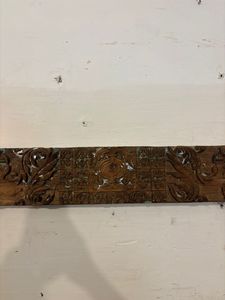 Vintage Teak Wood <b>Panel</b> Midcentury Modern Fine Embossed Carving Paradise Handicrafts Home Office Wall Hanging Outdoor Furniture - Product Image 6