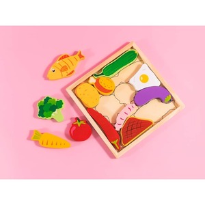 Jouet de puzzle en bois avec des formes d'animaux colorées et des pièces géométriques pour l'apprentissage et le jeu des enfants - Product Image 2