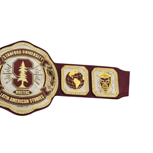 Ceinture de championnat des études latino-américaines de l'Université de Stanford, sangle en cuir de qualité supérieure, design or et bordeaux, ceinture de collection - Product Image 2