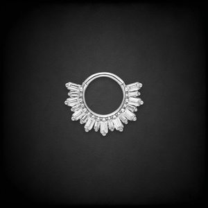 925 Sterling Silver 14K Gold Plated Hoop <b>Earring</b> <b>Hinge</b> Daith Cartilage Piercing Jewelry - Product Image 6