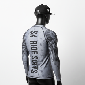 Men Unisex High Performance Custom Logo Design Sublimation Long Sleeve Rash Guard for BJJ MMA with Customized Color and Size - Product Image 5