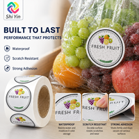 Étiquettes personnalisées pour l'emballage des fruits, autocollants pour les sacs, boîtes, paniers et plateaux de fruits frais pour pommes, oranges, bananes, mangues