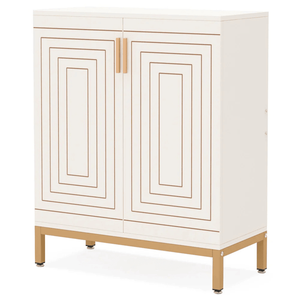 Mobile Portascarpe Moderno in Legno Massello con Ripiani Regolabili per Arredamento Casa - Product Image 2