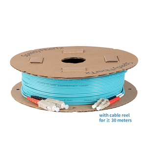 SpeedyFiberTX Clear Curve OM4 Cable de centro de datos de fibra multimodo 70 metros dúplex SC/LC parche Aqua Boots OFNR chaqueta compatible con ITU - Product Image 4