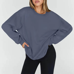 Sudadera de Cuello Redondo, Talla Grande, Manga Larga, Estilo Casual, Holgada, Suave y Cómoda, Invierno, 100% Algodón Felpa - Product Image 4