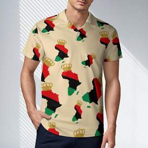 Camiseta polo moderna para hombre, multicolor, con diseño gráfico estampado, jersey grueso, corte holgado, estilo hip hop, informal, streetwear. - Product Image 1