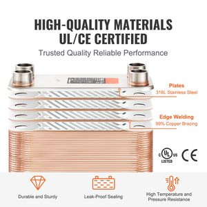 Scambiatore di calore a piastre brasate 5 x 12 pollici, 50 piastre in rame/acciaio inossidabile 316L, nuovo scambiatore acqua-acqua per riscaldamento olio - Product Image 2