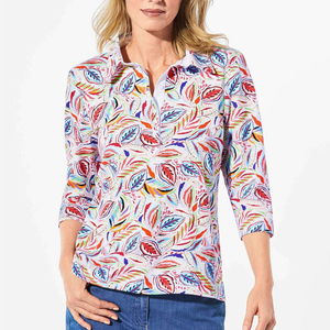 Custom Design High Quality Women's for Shirt Short Sleeve Casual Breathable 100% Cotton Silk Screen Printed Golf Causal Wear - Product Image 1