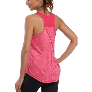 Débardeur de sport et yoga pour femme en tissu tricoté 100 % polyester, respirant, séchage rapide, design personnalisé, logo frontal, vente en gros - Product Image 6