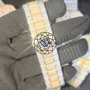 นาฬิกาเพชรโมอิสซาไนต์สุดหรู ประดับเพชรแบบ Iced Out นาฬิกาควอตซ์ VVS สี D เครื่องประดับฮิปฮอป นาฬิกาข้อมือสั่งทำพิเศษสำหรับผู้ชาย ของขวัญ - Product Image 6