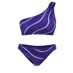 Conjunto de Bikini Moderno de Dos Piezas para Mujer, Traje de Baño con Braguita de Pierna Alta y Top Elegante, Ideal para la Playa, Vacaciones, Piscina, Resort de Verano - Product Image 1