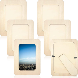 DIY Wooden Picture <b>Frames</b> Unfinished Solid Wood <b>Photo</b> Picture <b>Frames</b> for <b>4</b> <b>X</b> <b>6</b> in <b>Photos</b> - Product Image 1