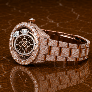 Custom Made Moissanite Diamond Watch Men Luxury Full Stone Setting Wristwatch - Product Image 3