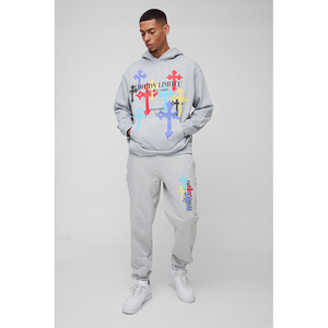 Custom Clothing Manufacturers Customizable Jogger Set,Heavy Cotton <b>Tracksuit</b>,Oversized <b>Tracksuit</b> Men's Made in Pakistan - Product Image 1
