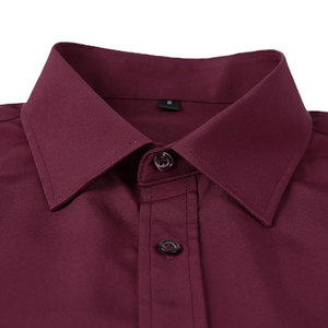Nouvelle Arrivée Chemise Habillée Décontractée en Coton pour Homme Manches Longues Boutonnée Couleur Unie Tenue de Bureau Formelle Respirante Séchage Rapide - Product Image 3