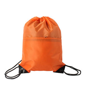 Factory Custom Logo Sublimation Printing Blank Polyester <b>String</b> Backpack Drawstring <b>Bag</b> With Zipper Pocket - Product Image 4