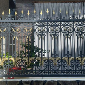 Paneles de Cerca de Hierro Forjado de Lujo para Jardín, Recubiertos con Pintura en Polvo, Cercas Metálicas Decorativas para Exteriores, Garantía de 3 Años para Villas de Alta Gama - Product Image 1